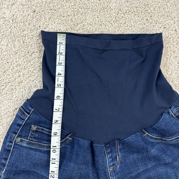 Indigo Blue Super Stretch Maturnity Jeans L Blue Denim Boot Cut - Picture 8 of 15